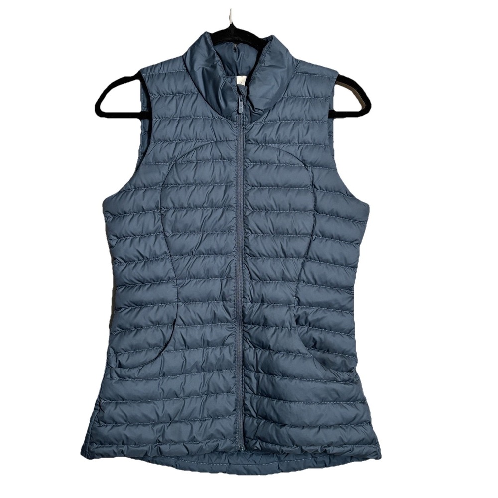 Lululemon Pack It Down Vest Womens 4 Blue Full Zip Lightweight Puffer Packable